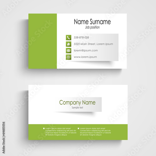 Modern green business card template