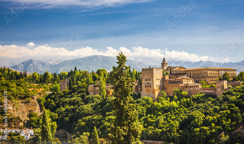 Ancient arabic fortress of Alhambra  Granada  Spain