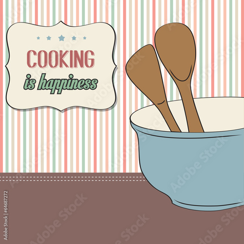 background with kitchen cooking wooden utensils storage pot