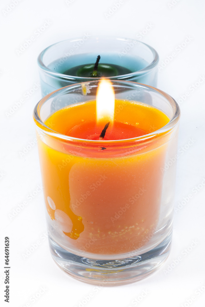 Beautiful Color Candle in Glass Beautiful Color Candle in Glass