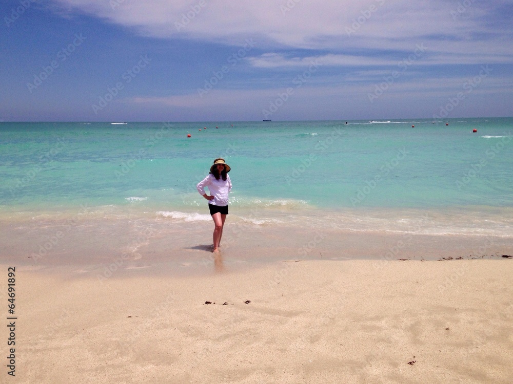 girl standing in water