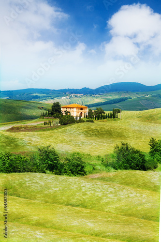 Beautiful house in Tuscany landscape, Italy