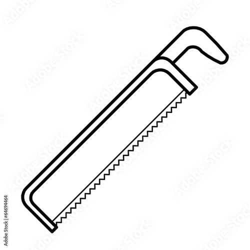 hacksaw outline vector