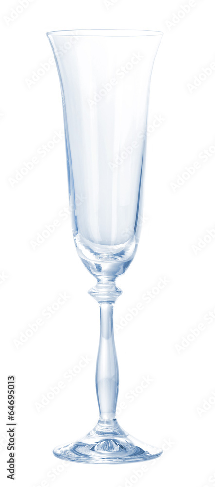 Obraz premium empty glass for champagne isolated on white