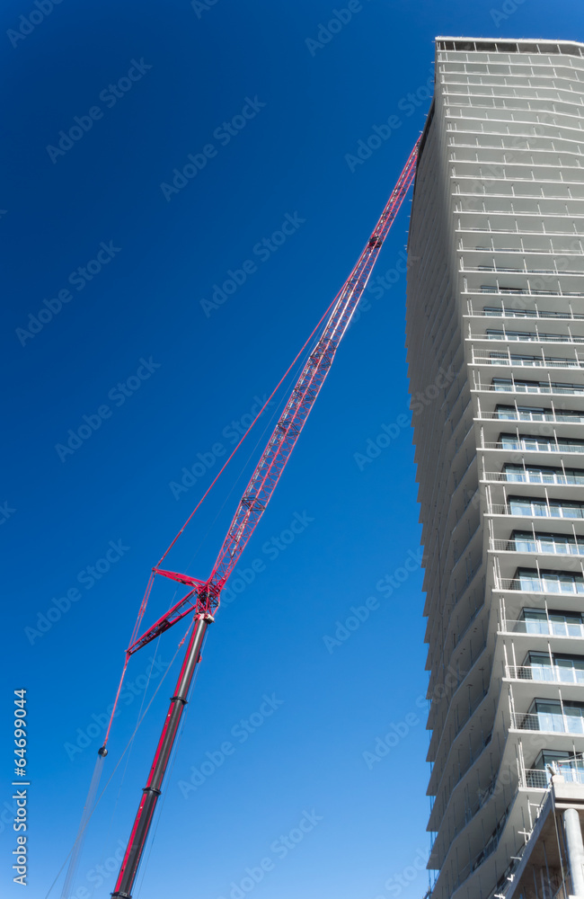 Fototapeta premium Low angle view of an incomplete building, Toronto, Ontario, Cana