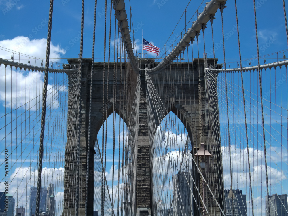 Obraz premium Brooklyn bridge, New York City, New York State, USA