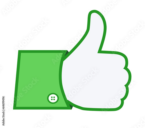 Green thumb up sign