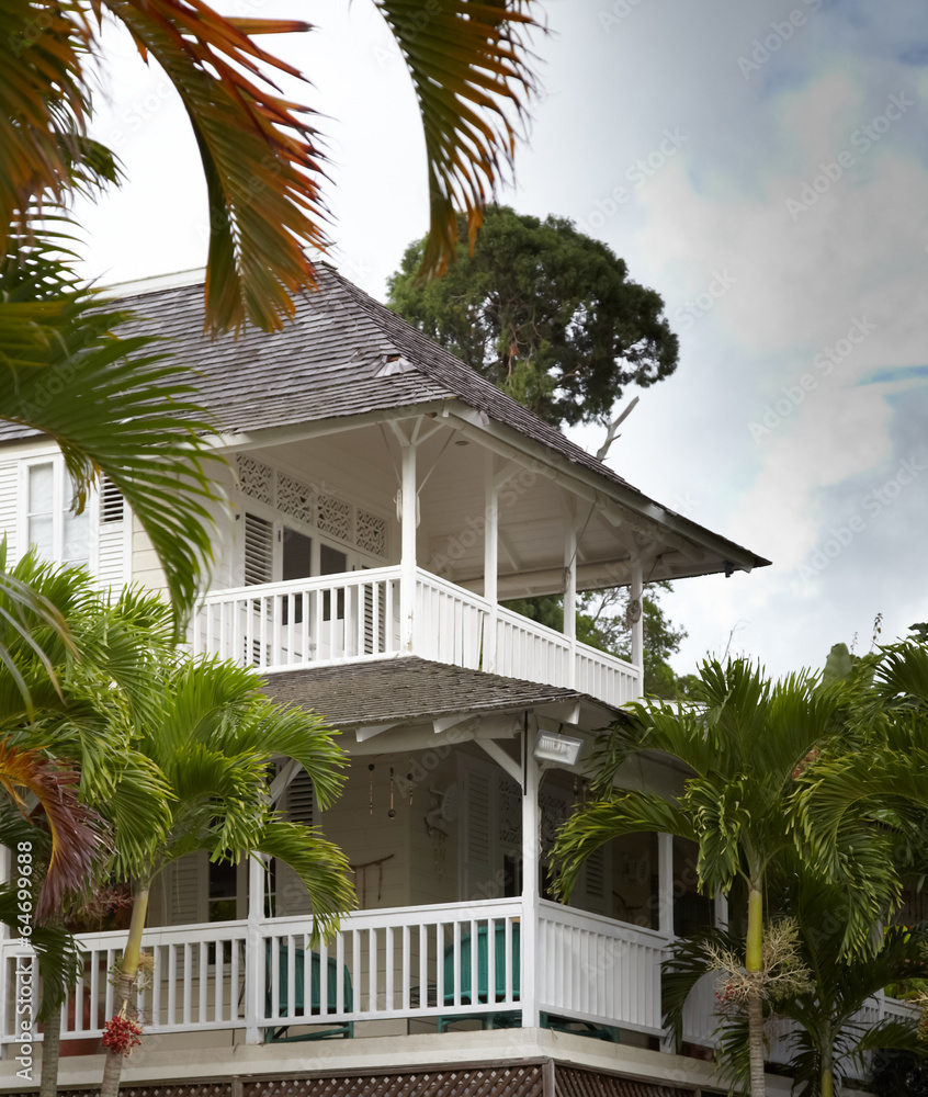 Low angle view of a house, Jamaica