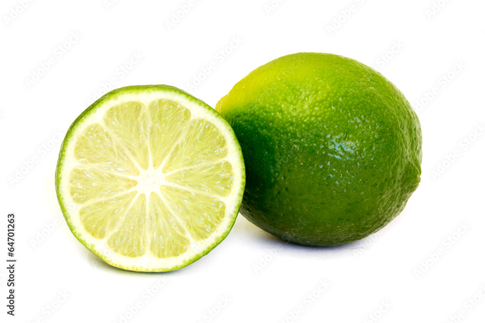 Limes isolated on white background Limes isolated on white background