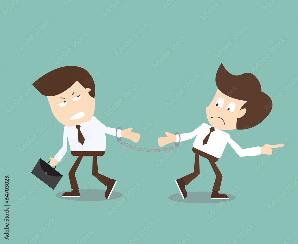 Fototapeta premium Thinking in different ways from business partner - Think differe