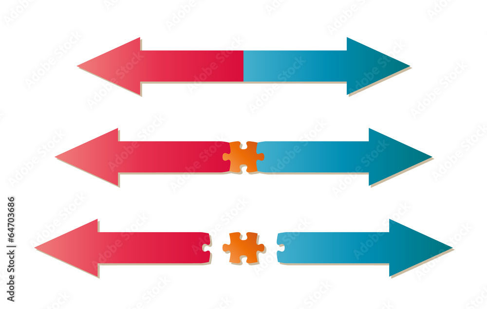 arrows and puzzle piece arrows and puzzle piece