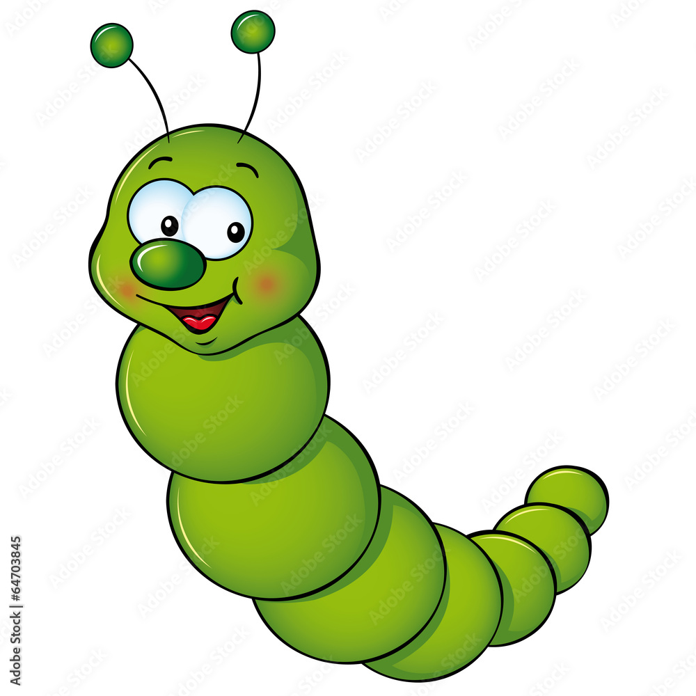 Niedliche Raupe Stock-Vektorgrafik | Adobe Stock