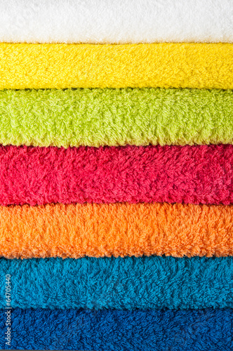Stack of colorful towels