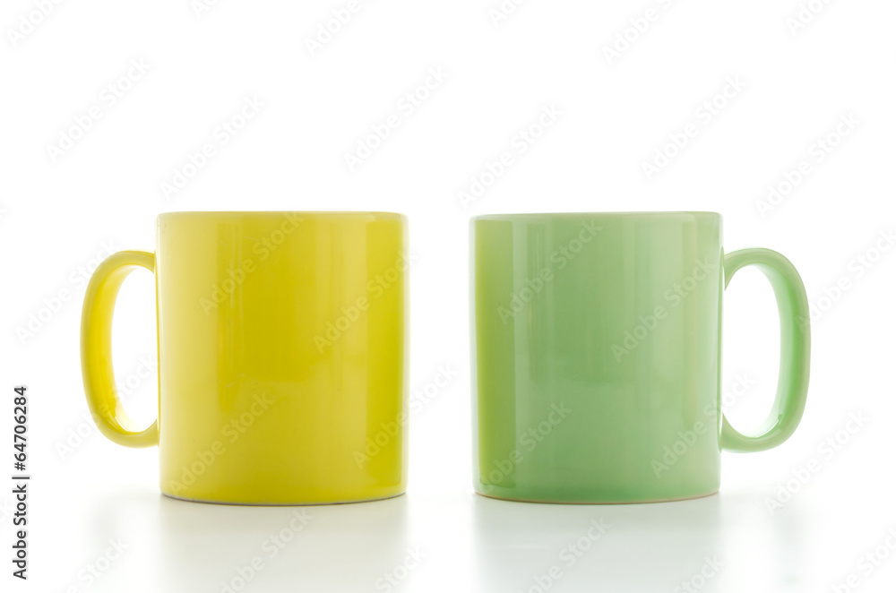 Color mug isolated on white Color mug isolated on white