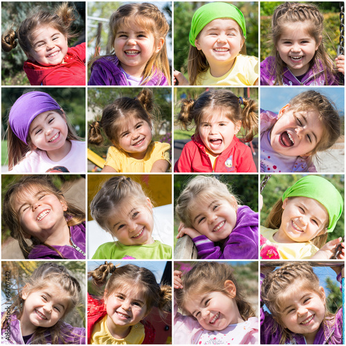 Bambina che sorride - Collage
