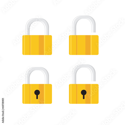 Locks icons on white background.