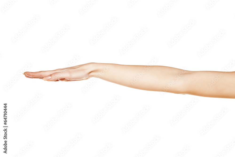 woman's hand with the hand facing downwards