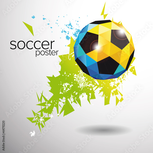 fussball poster ball vector