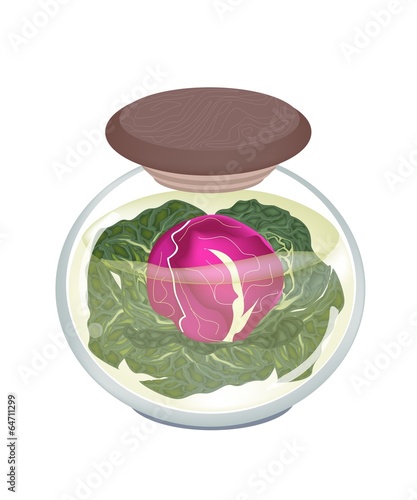 A Jar of Delicious Pickled Purple Cabbage
