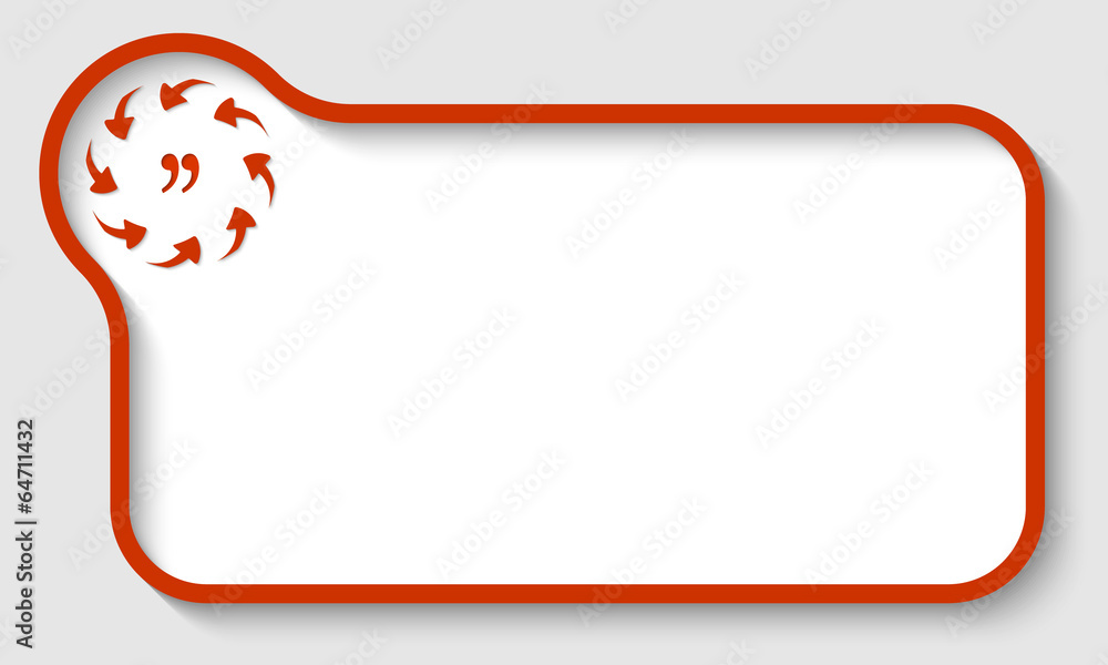 red vector text frame with arrows and quotation mark red vector text frame with arrows and quotation mark