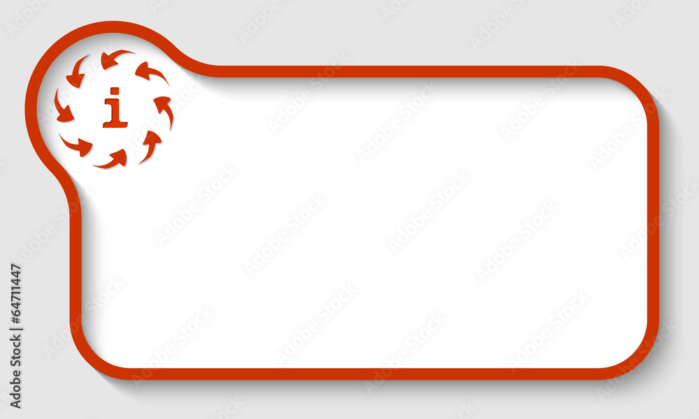 red vector text frame with arrows and info sign red vector text frame with arrows and info sign