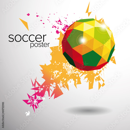 fussball poster ball vector