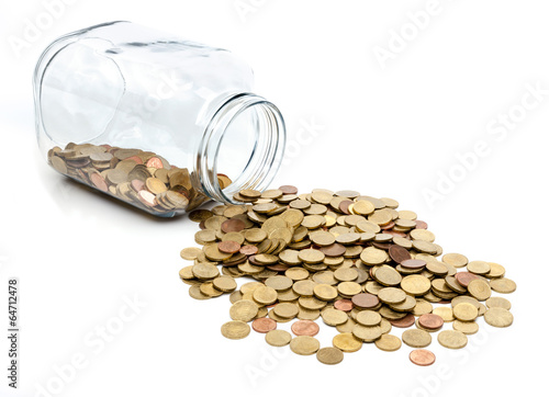 Ausgeschüttete Münzen