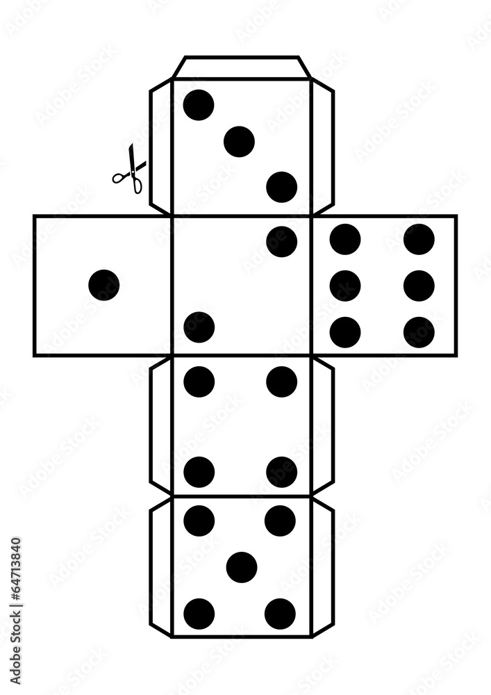 Würfel basteln Stock-Vektorgrafik | Adobe Stock
