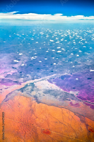 Aerial view of beautiful Africa. photo