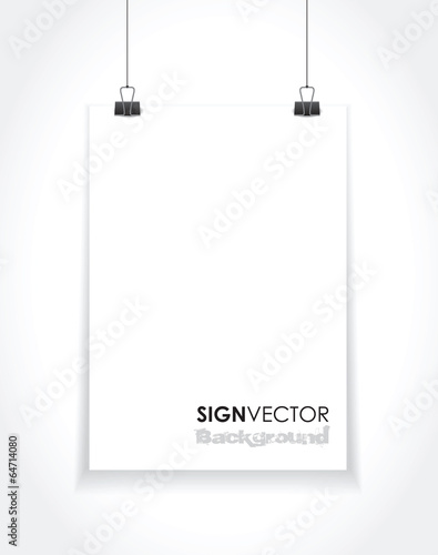 hanging paper sign