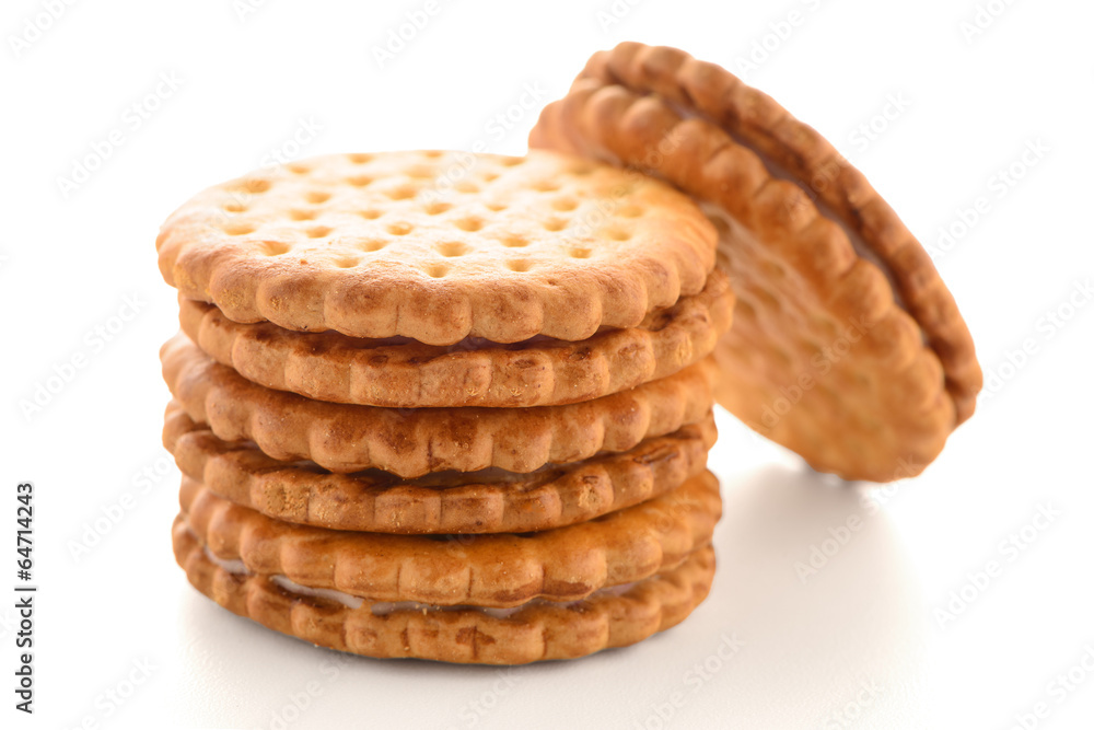 Sandwich biscuits with vanilla filling Sandwich biscuits with vanilla filling