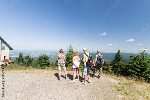 Sudety, widok na Świeradów zdrój ze Stoku Izerskiego photo