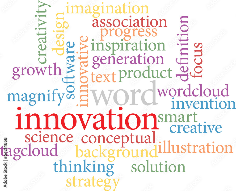 word innovation in word clouds isolated on white background word innovation in word clouds isolated on white background