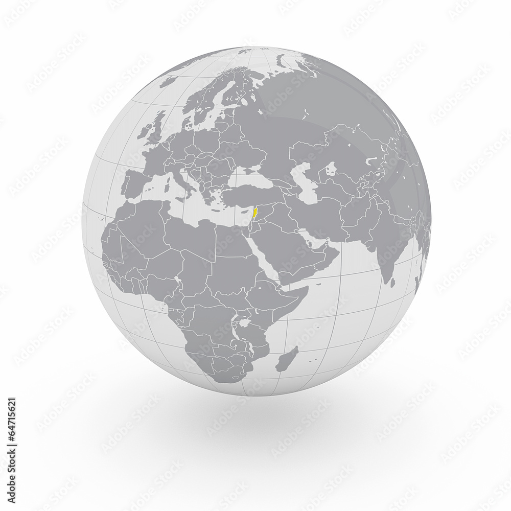 Mappamondo Asia Libano Mappamondo Asia Libano