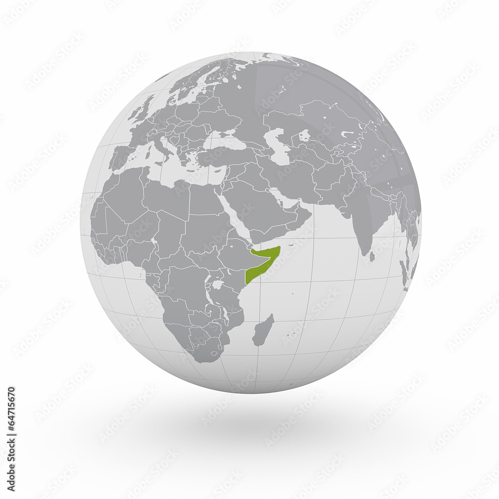 Mappamondo Africa Somalia Mappamondo Africa Somalia