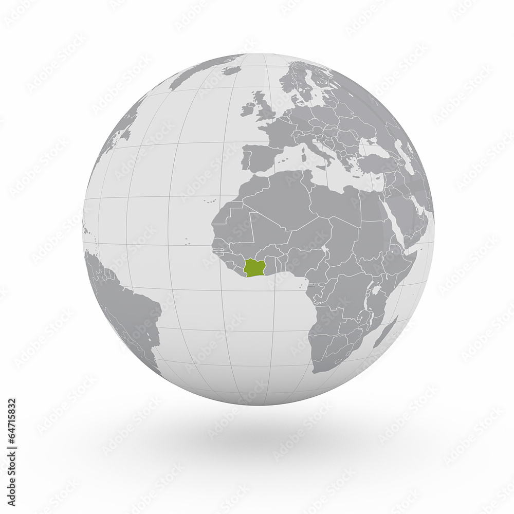 Mappamondo Africa Costa d'Avorio Mappamondo Africa Costa d'Avorio