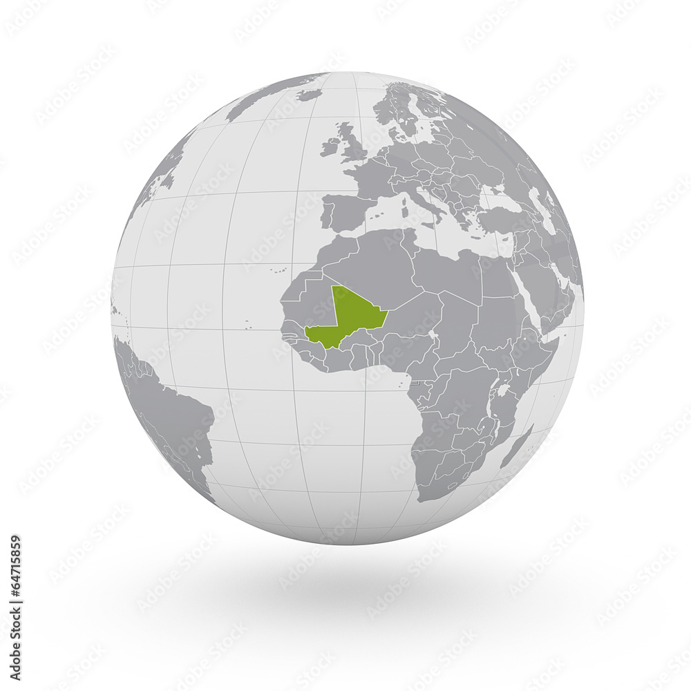 Mappamondo Africa Mali Mappamondo Africa Mali