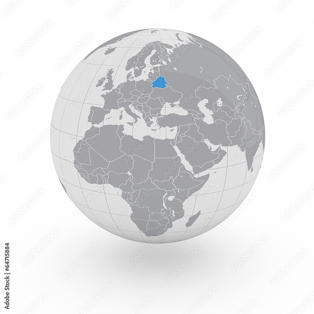 Mappamondo Europa Bielorussia Mappamondo Europa Bielorussia