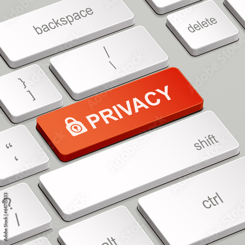 privacy policy concept with computer keyboard