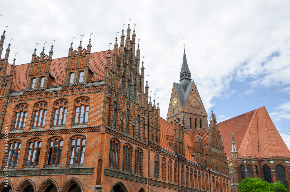 Old town hall and Marktkirche, Hannover, Lower Saxony, Germany