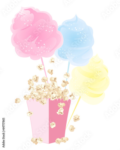 popcorn and cotton candy