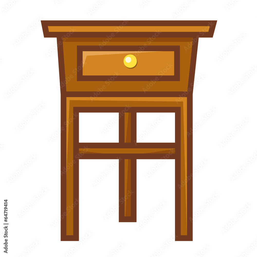 Wooden table isolated illustration Wooden table isolated illustration