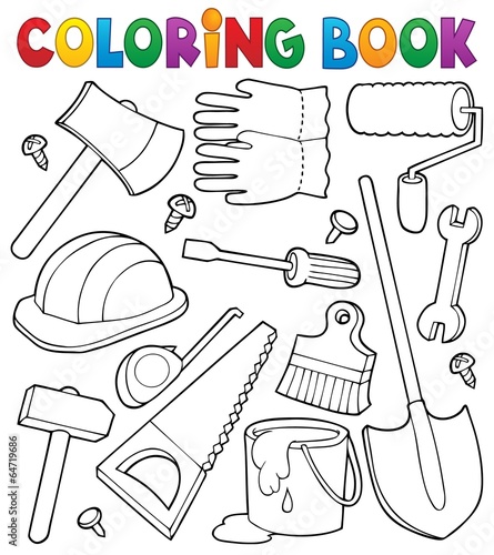 Coloring book tools theme 1
