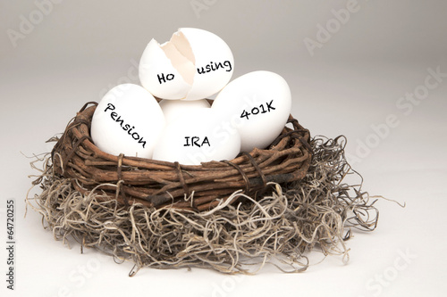 Canvastavla Nest Egg Broken