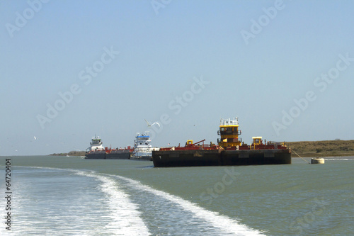 Oil and Gas Barges in Gulf of Mexico photo