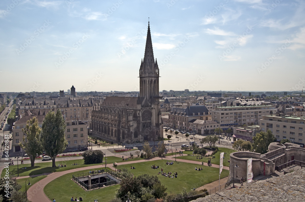 Naklejka premium France, Caen - La ville aux cent clochers