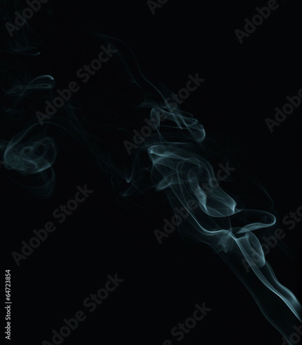 Abstract smoke isolated on black