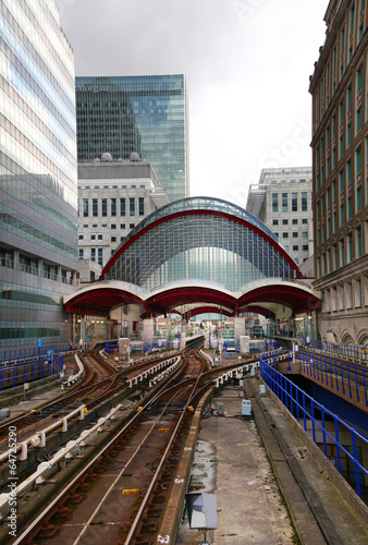 Canary Wharf DLR docklands station in London