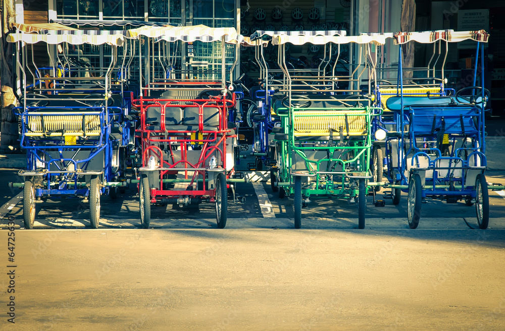 Fototapeta premium Bikes in a row