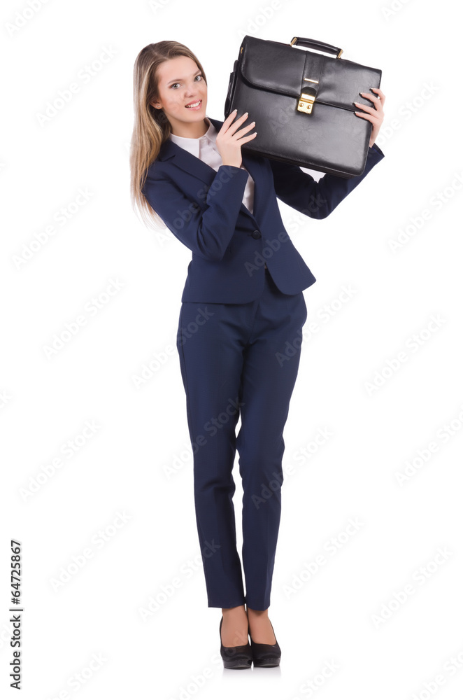 Businesswoman isolated on the white Businesswoman isolated on the white